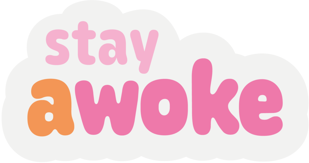Logo des konzeptionellen Cafés Stay Awoke, gestaltet von Alissia Ingra als Bestandteil einer Corporate Identity mit gesellschaftspolitischem Schwerpunkt.
