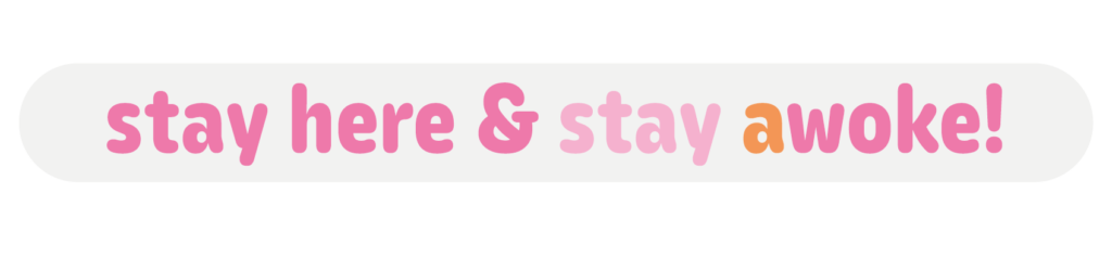 Schriftzug „Stay here and stay awoke“ als typografisches Gestaltungselement des von Alissia Ingra konzipierten Café-Brandings.